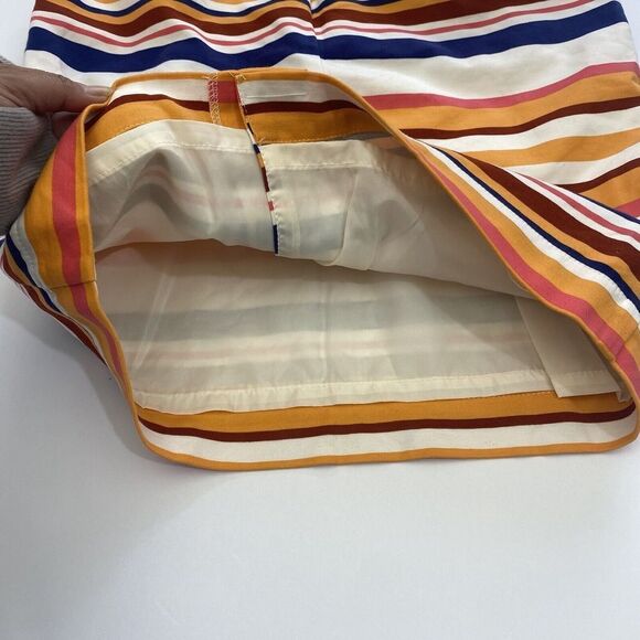 Merona Women’s Stretch Pencil Skirt Fully Lined Mid Rise Size 2 Striped Pockets - Picture 14 of 16